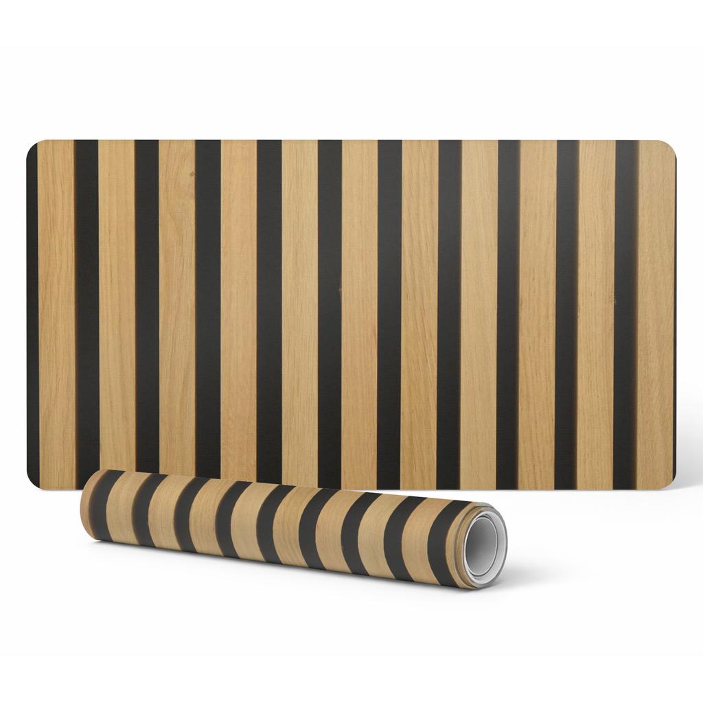 Protective Vinyl Mat For Companies And Offices Vertical Wood Stripes 100X50 Cm