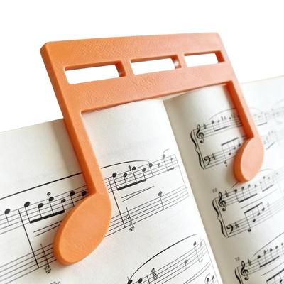 3D-printad pianoboksklämma med musiknotdesign, ark hållarklämma för pianister, keyboardspelare, kokböcker & musikalisk övning