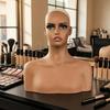 Mannequin Head with Shoulders PVC Bust Smooth Hat Display