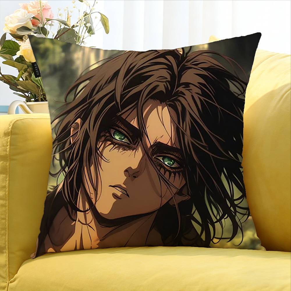 Luxury Hot Anime Attack On Titan  Various Sizes Square Pillow Case For Car Home Bedchamber Decor