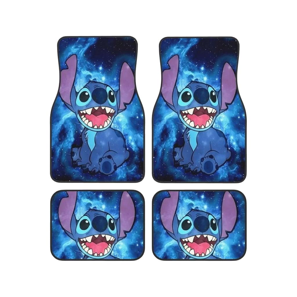 Auto Tapijt Mat Set van 4, Anime Auto Accessoires Interieur Alle Weer Vloermatten Decor met Niet- Zwart Achterkant