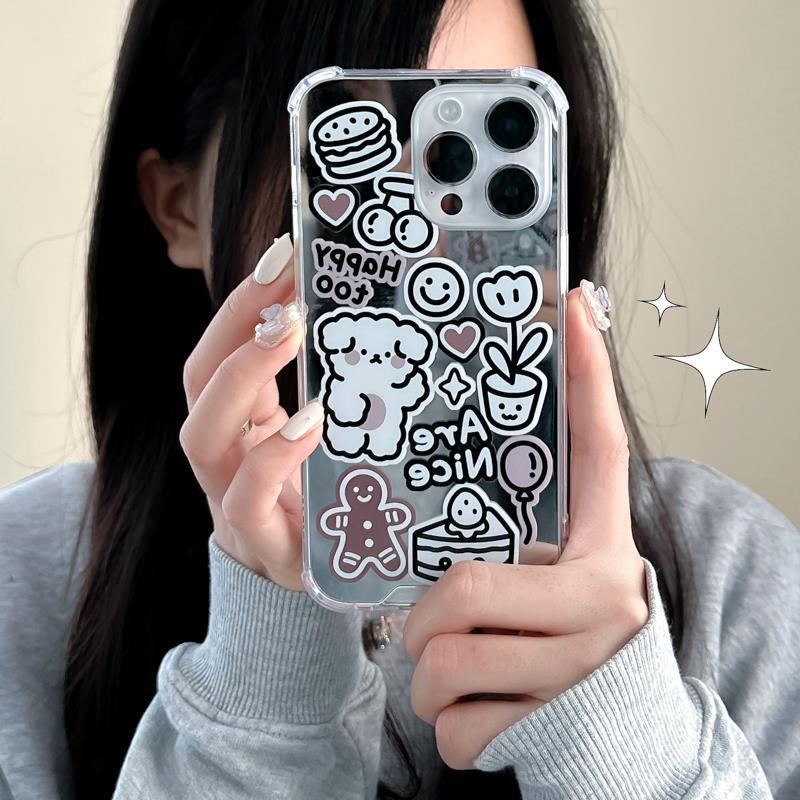 Pouzdro na mobilní telefon Zhitai pro Huawei Honor 90/80 a Apple iPhone 14 Pro Max/iPhone 15 - K dispozici zrcadlové a kreslené designy.