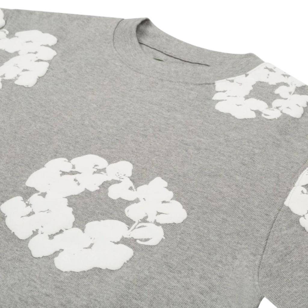 Denim Tears Long Sleeve Cotton Wreath T-shirt Grey