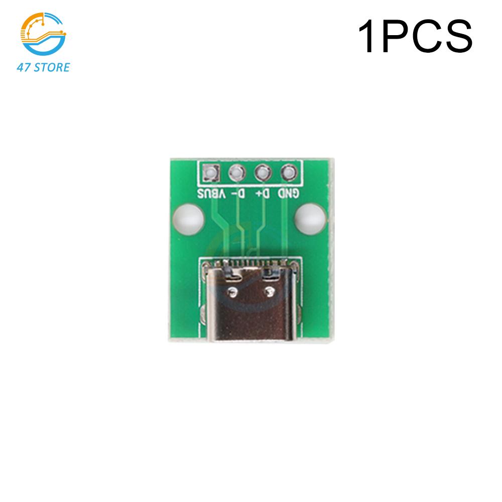 10/5/1pcs USB Type-C Breakout Board Jack 3.1 Female Connector Jack Charging Port Socket With Solder Wire PCB Converter Board