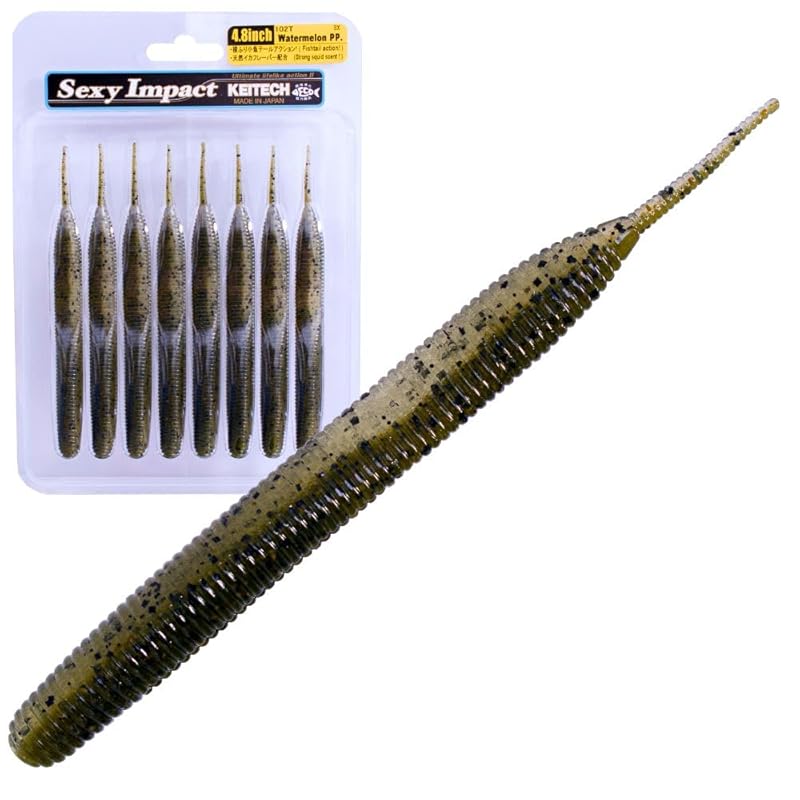 

KEITECH Sexy Impact 4,8 дюйма 102 Приманка Watermelon Pepper