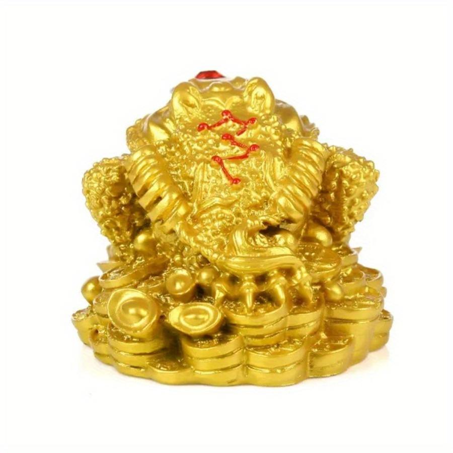 Rana portafortuna Feng Shui, rospo rana cinese di buon auspicio per la ricchezza, ornamento per scrivania di casa, gioiello per la ricchezza