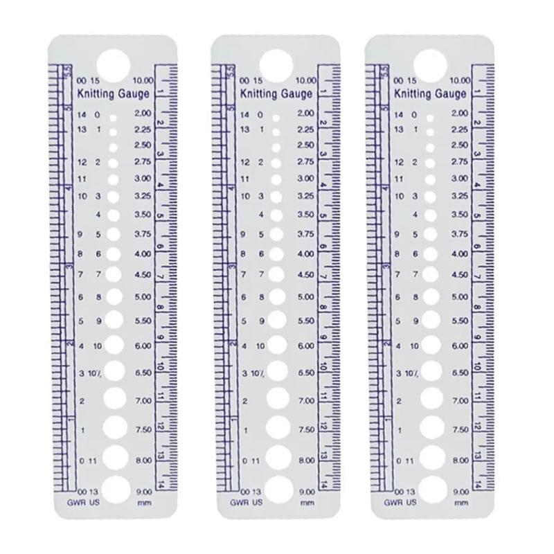 Knitting tools ruler needle gauge knitting sweater auxiliary small tools sweater needle ruler plastic