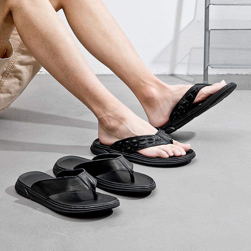 Summer fashion men slippers Anti-Slippery comfort breathable Designer Men Sandals Beach Shoes outdoor Casual  Flip Flops