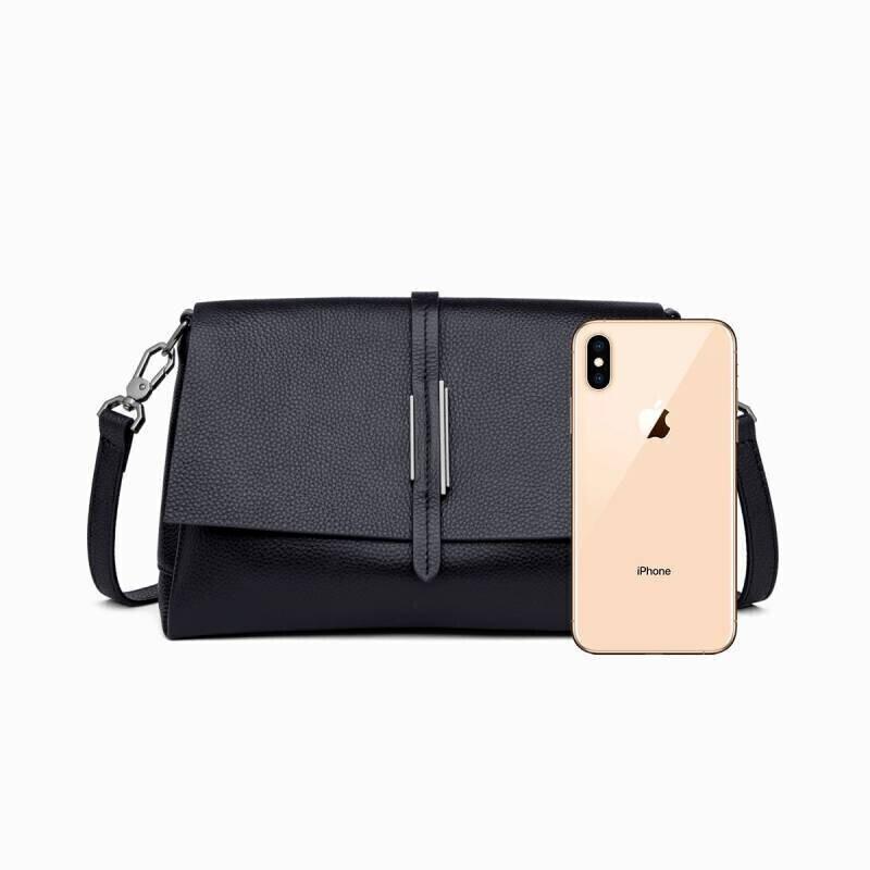ZOOLER Women's Handbag, Top-Grain Leather, Shoulder Bag, Crossbody Bag, Black