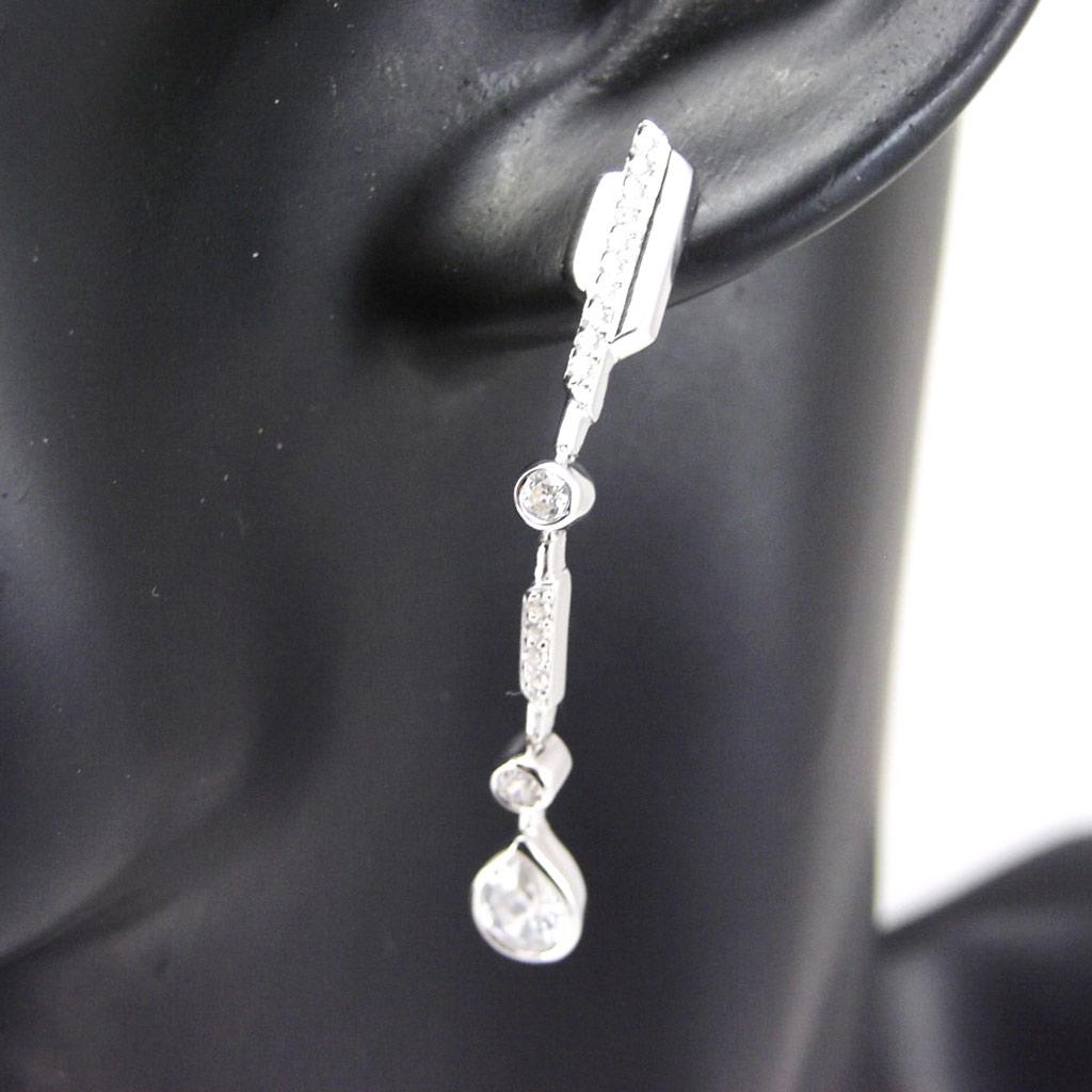 Altesse [F5854] - 'Scarlett' Weiße Silberohrringe