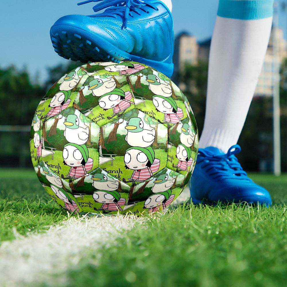 Sarah & Duck Theme Size 5 Soccer Ball, Suitable for Both Indoor and Outdoor Matches, a Gift Suitable for Everyone.