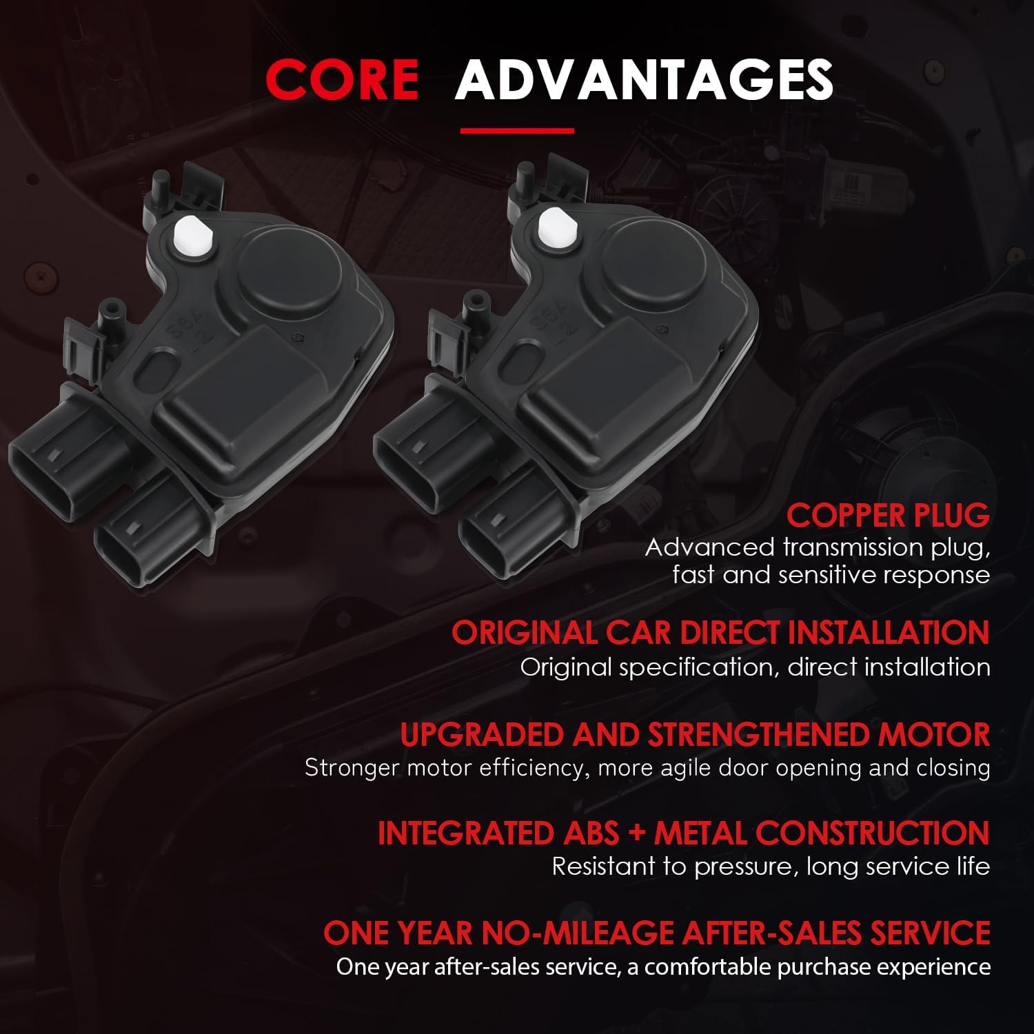 CCIYU Door Latch Lock Actuator Fit for 2003 2004 2005 2006 2007 For Honda Pilot, Door Lock Actuator Front Left+Rear Left Side Latches Assembly,