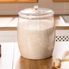 1pc Flour Grains Candy & Cookie Plastic Jar Hard And Smooth Pot With Lids Clear Airtight Food Storage Canister