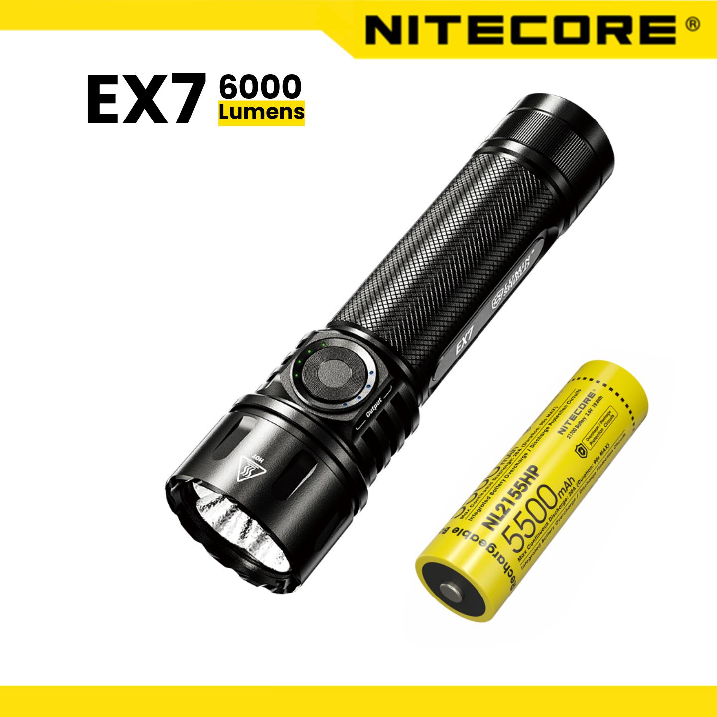 Nitecore EX7 Hiking Flashlight USB-C 6000