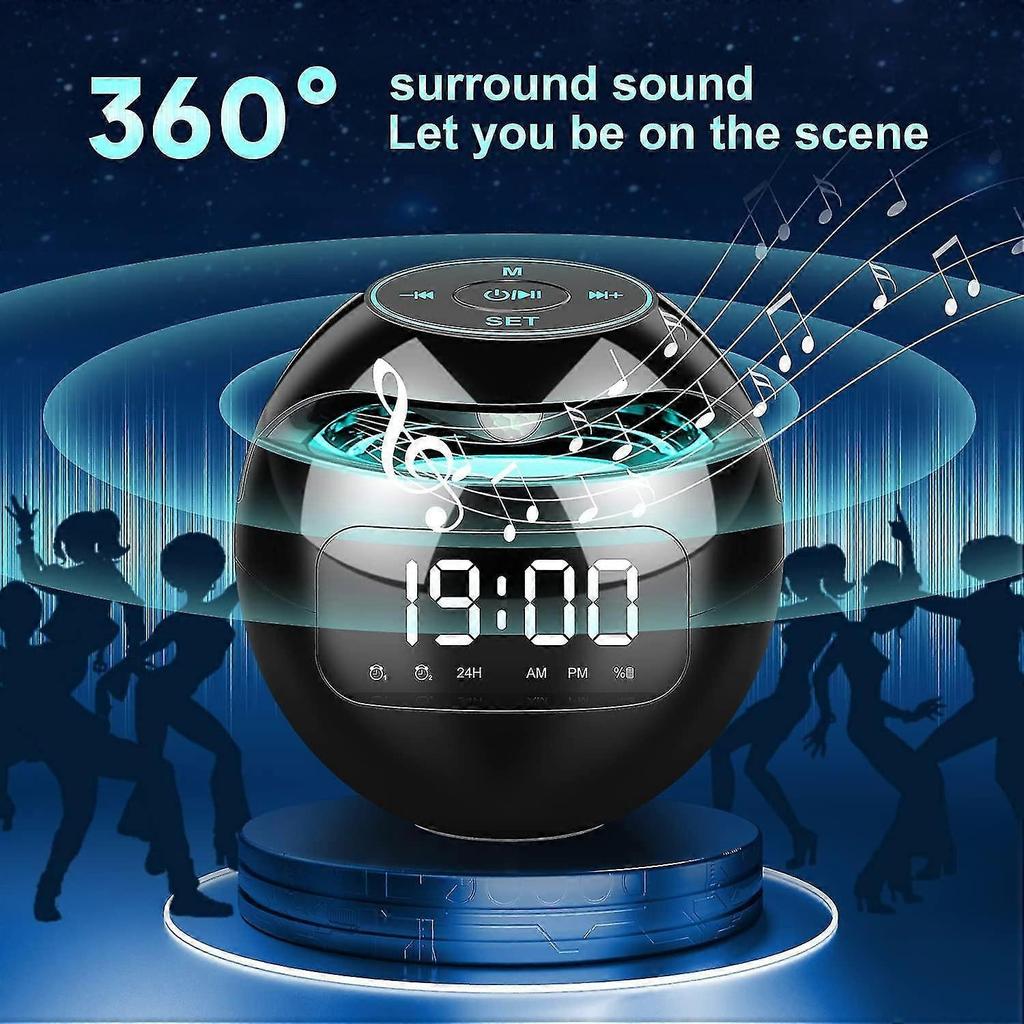 Alarm Clock Radio With Dual Alarms, Fm Digital Bedside Clock With Snooze Function, Led Display 4