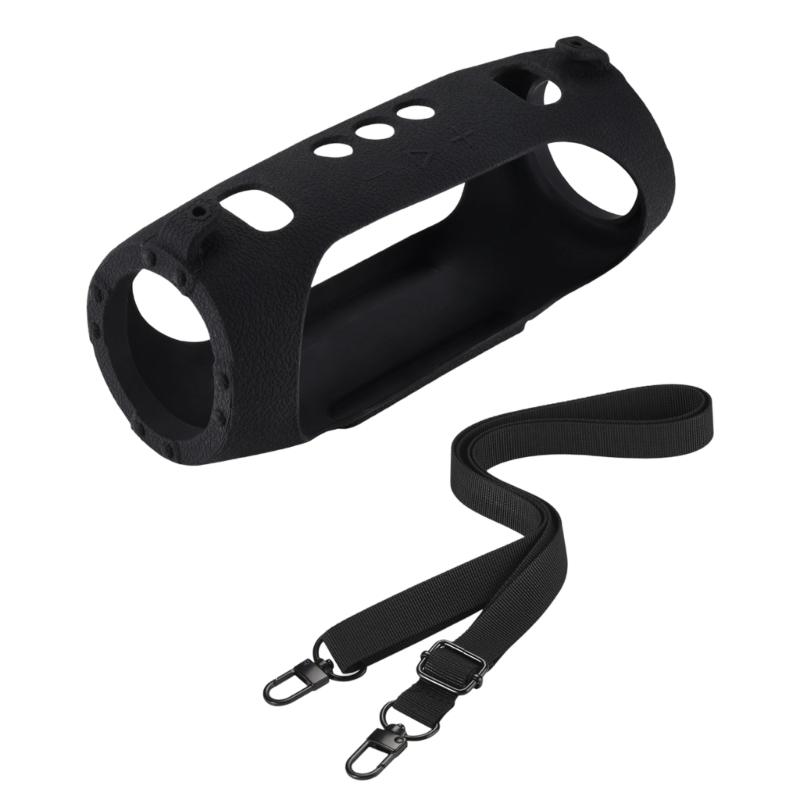 Portable Silicone Cover with Carrying Straps Protective Skin for Charge 6 Speakers, Water Resistant