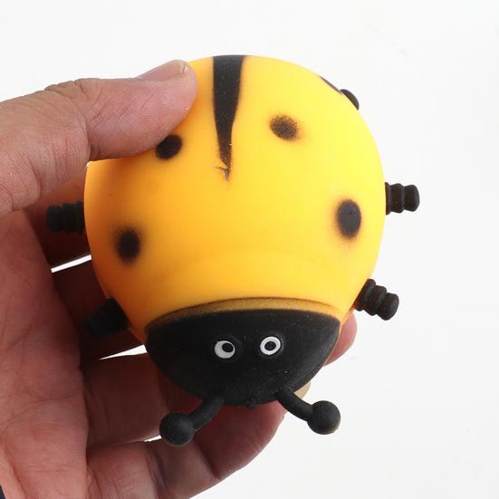 2Pcs Stress Reliever Toy Leisure Decorative TPR Ladybug Vent Flour Ball Depression Toy Birthday Gifts