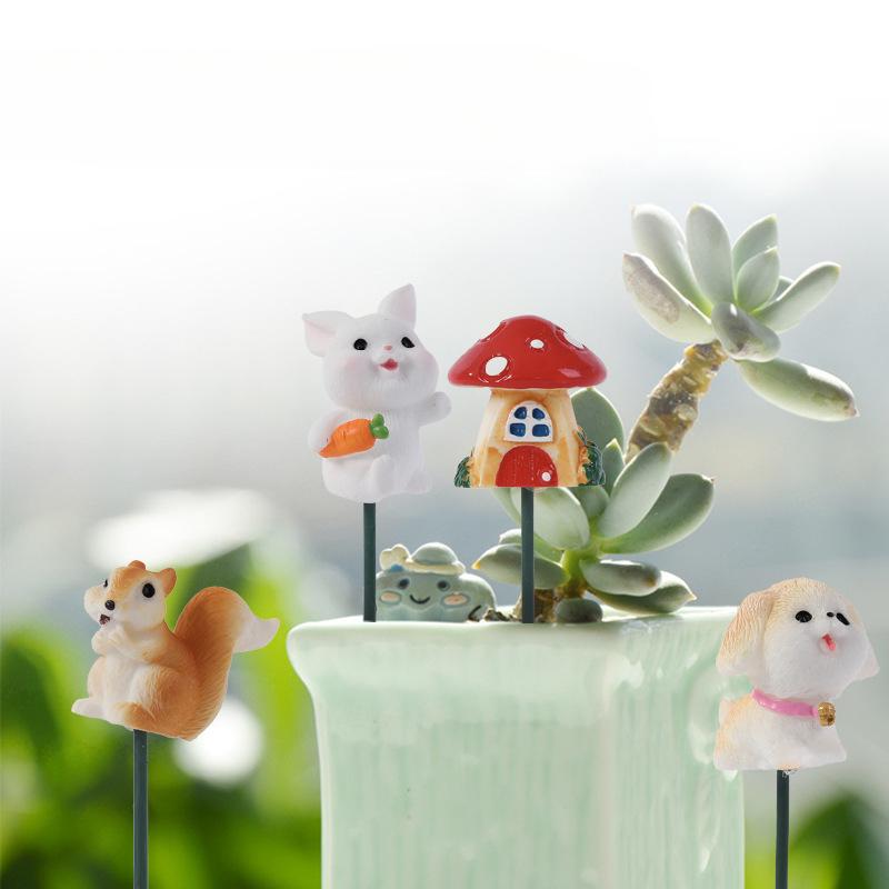 Gartenbauharz-Ornamente, Mikrolandschaften, Sukkulentenpflanzen-Zubehör, Tierserie, Dekorationen, Blumentöpfe und Blumenarrangements