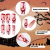 Halloween Fake Nails Stickers 48pcs Creepys Blood Drip Patterns Selfs Adhesive Nail Art For Women Party Costume Makeup