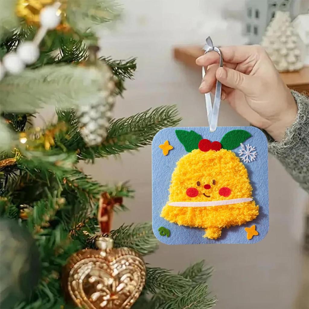 Embroidery Kit Christmas Easy DIY Christmas Theme Crafts DIY Embroidery Kit For Birthday Girls Boys Kids Beginners Ages 4-12