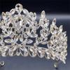 Simple Rhinestone Baroque Pageant Crowns Big Cake Decorations Queen Princess Tiara Alloy Sparkling Bridal Crowns Party Supplies
