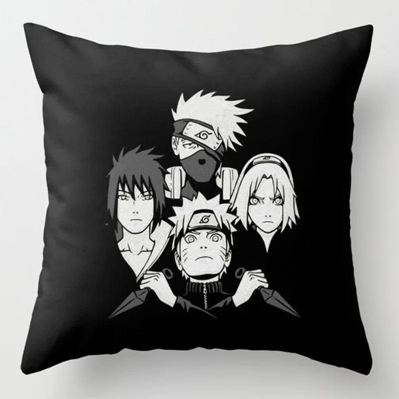 Anime Naruto Printed Pillow Case Red Cloud Uchiha Itachi Action Figures Square Pillow Covers Cushion Sofa Decor Cover Toys Gift