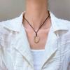 Geometriskt hänghalsband Unika halssmycken Justerbart rephalsband Lämpligt för moderna modeentusiaster Present