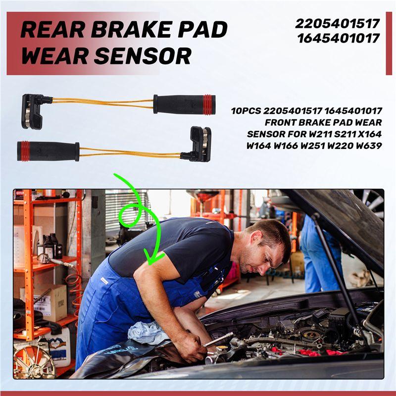 P-Premium-10PCS 2205401517 1645401017 Front Brake Pad Wear Sensor For MERCEDES BENZ W211 S211 X164 W164 W166 W251 W220 W639