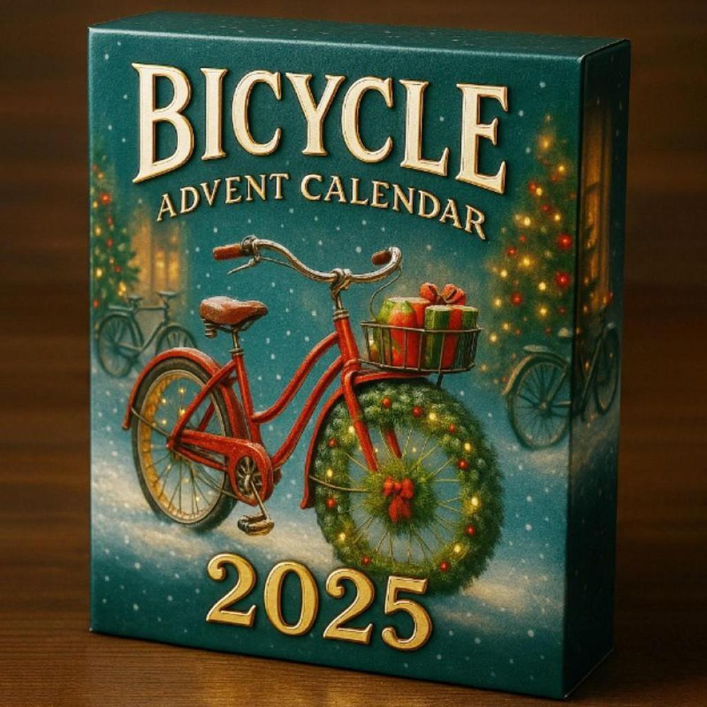 Adventní kalendář s cyklistickou tématikou 24 dní odpočítávací sada Vánoční ozdoby na stromeček 2D akrylové závěsné ozdoby Dárek pro děti dospělé