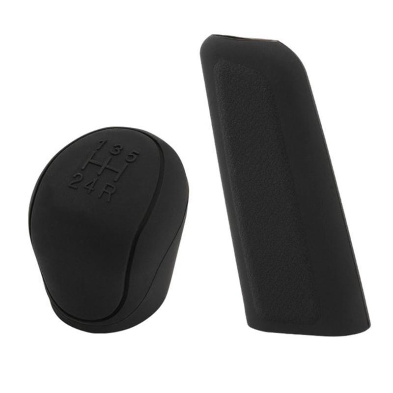 

Чехол на ручку переключения передач автомобиля, защитный комплект для рычага переключения передач, универсальный силиконовый чехол чёрный