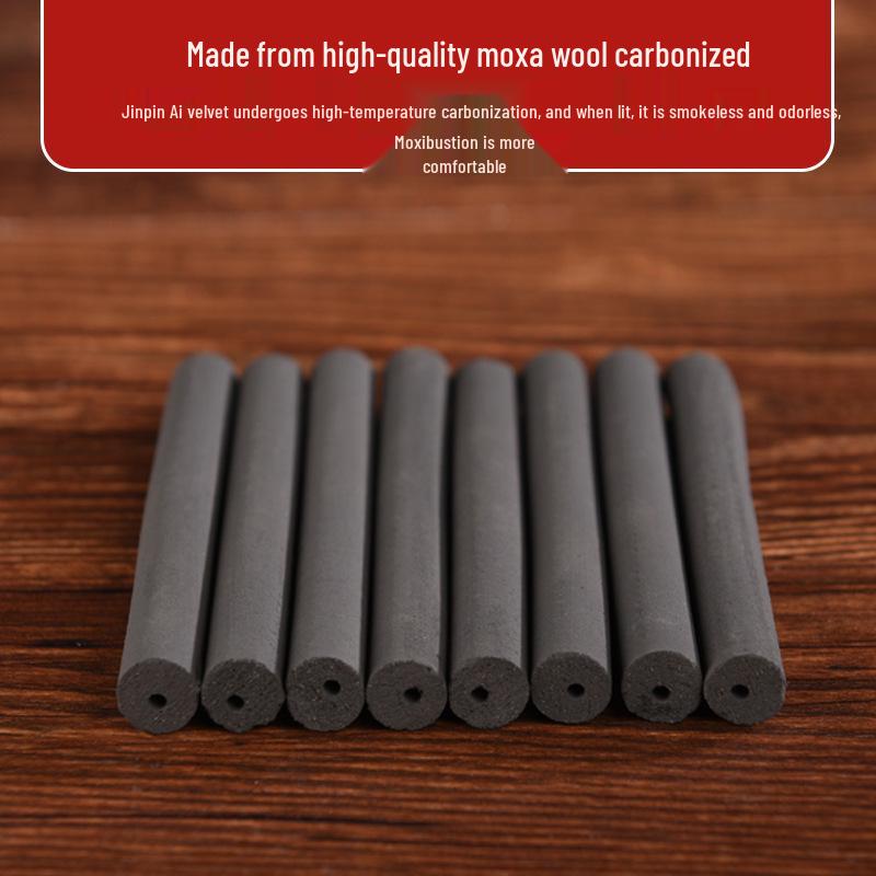 Smokeless Mugwort Sticks for Moxibustion - 1.2c Ai Charcoal Black Carbonized Sticks, Salon Use
