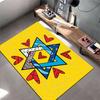 Colorful Star and Hearts Pattern Rug Design – Non-slip Rug Suitable for Living Room and Bedroom Sofas