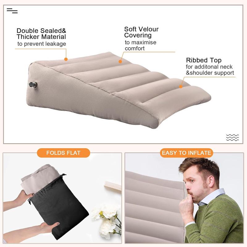 Large Sex Pillow Position Cushion Sex Toys Inflatable Ramp Furniture for Couples Triangle Positioning Deeper Support Wedge Grey