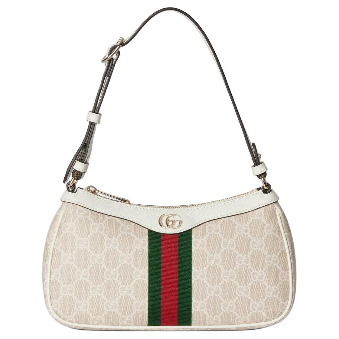 

Gucci Ophidia GG Monogram Coated Fabric Handbag Small Women handbags Beige White Light-Gold 841341-FAE0J-9643 Basic Set (Bag+Dust Bag)