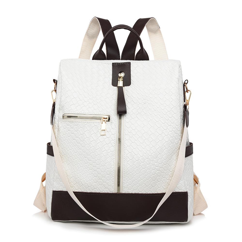 Schoolbag for 1011 new fashionable European and American style anti-theft multi-functional dual-purpose backpack pu large-capacity women's bag