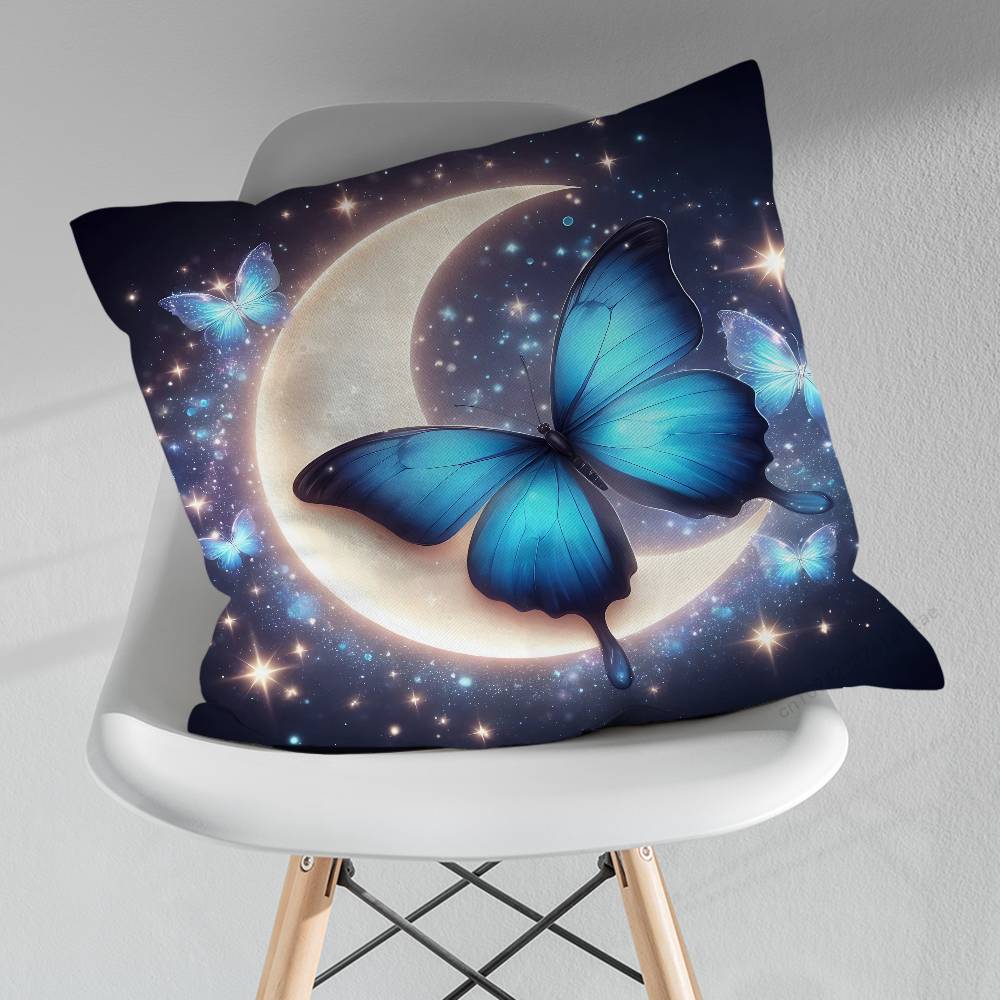 Beautiful Butterfly Art Throw Pillow Case Living Room Sofa Cushion Cover For Home Bedroom Decoration Protector