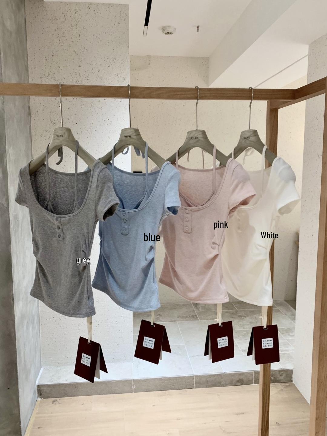 Женский плиссированный топ-халтер с встроенными чашечками для груди, весна/лето Small белый