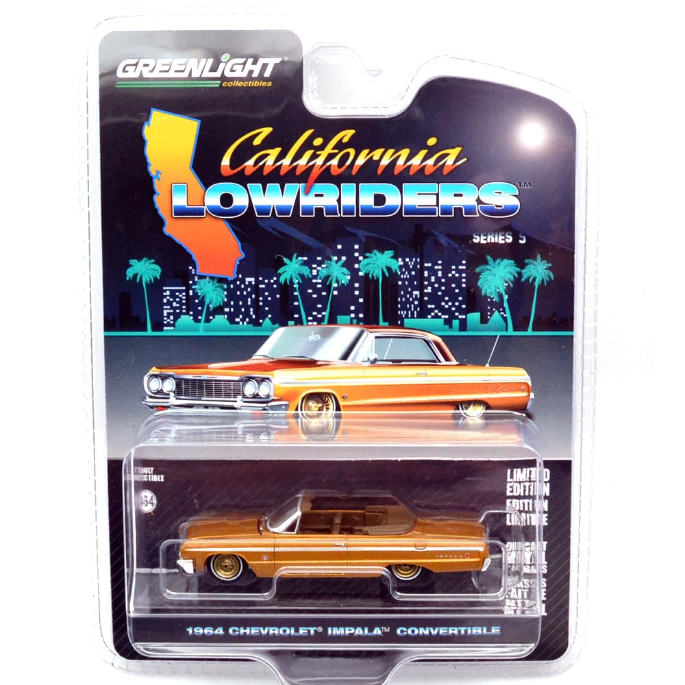 GREENLIGHT 164 Scale California Lowriders Series 5-1964 Chevrolet Impala Convertible 63060-D