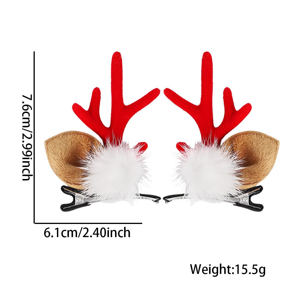 Christmas Hair Stylish Accessories With Cute Plush Antlers And Festive Decorations Women For