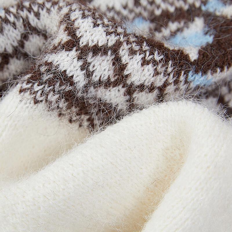 Women's Wool Blend Half-Zip Lapel Sweater