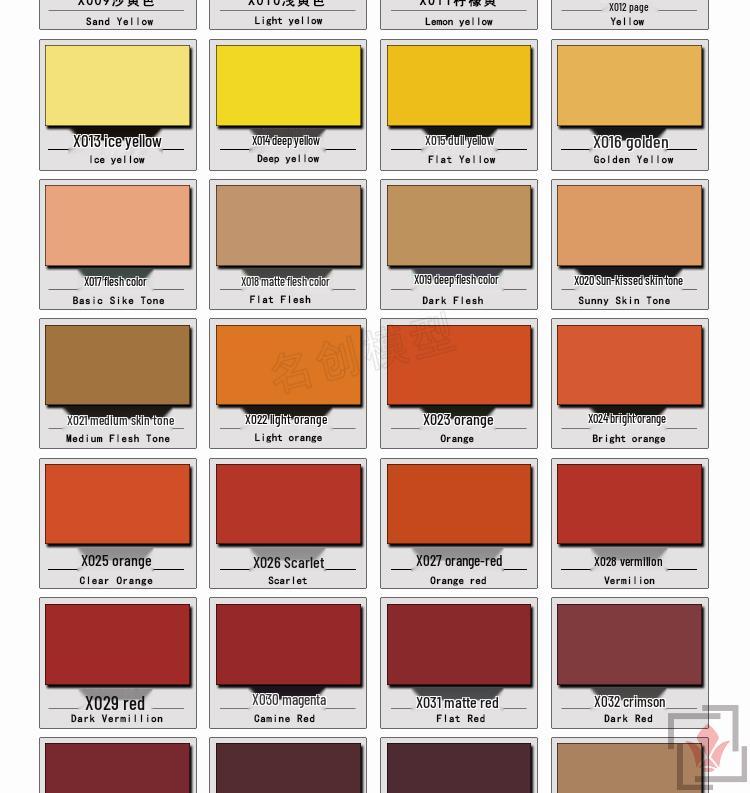 Peinture à Base d'Eau 169-170 Série Peinte à la Main pour Maquettes et Figurines par Qin Xuan