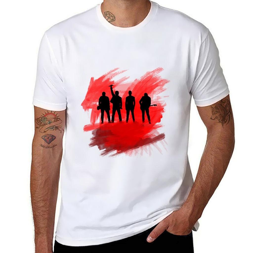 U2 Paint Silhouette Tshirt High Elasticity Sports Tshirt