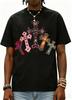 Verdusa Men's Graphic Tees Oversized Tshirts Y2K Short Sleeve T Shirts Summer Going Out Tops Hip Hop Streetwear