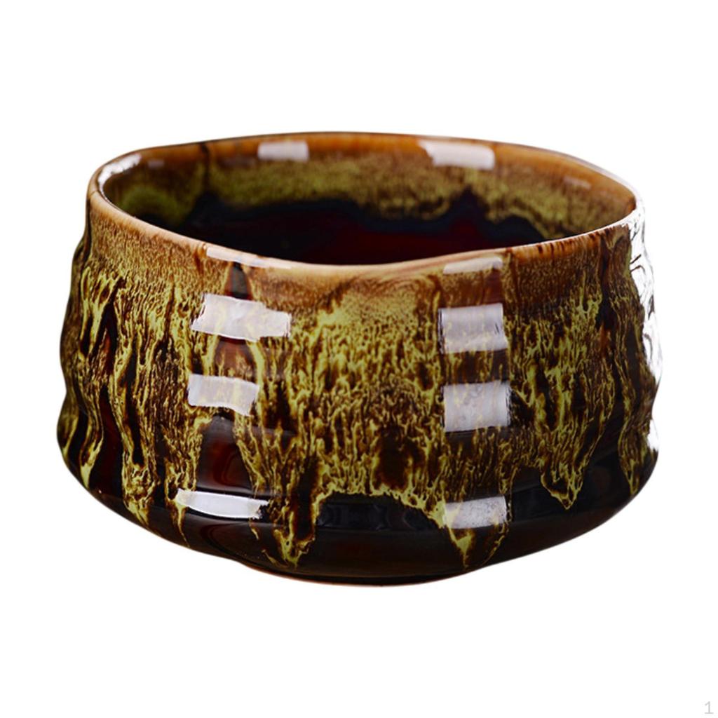Ceramic Matcha Bowl Handmade Unique Chawan Teaware Porcelain Tea Mixing for Family Lovers