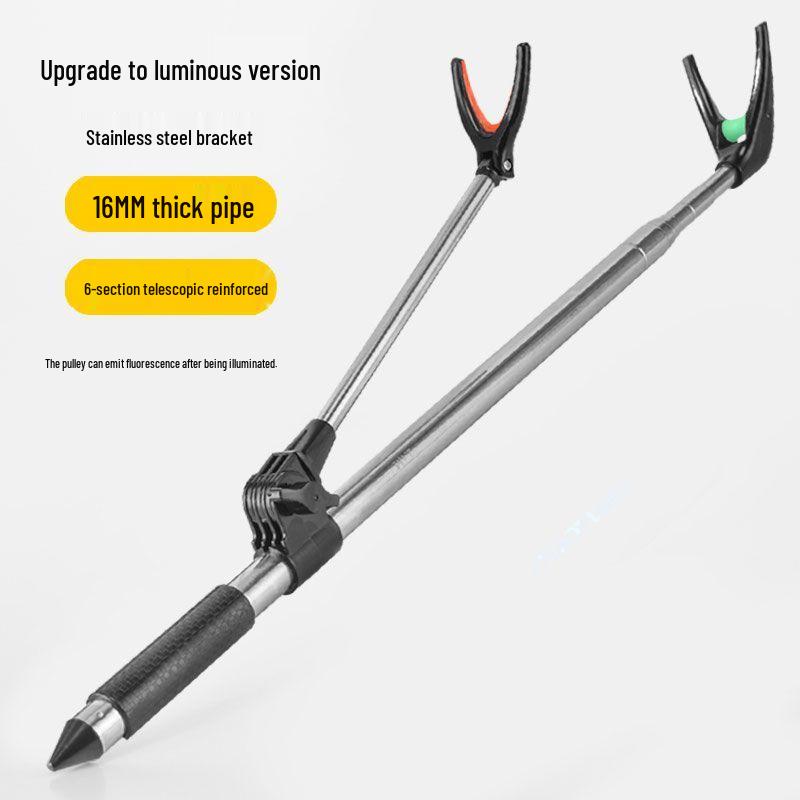 Stainless Steel Two-in-One Fishing Rod Holder & Ground Stake Stand