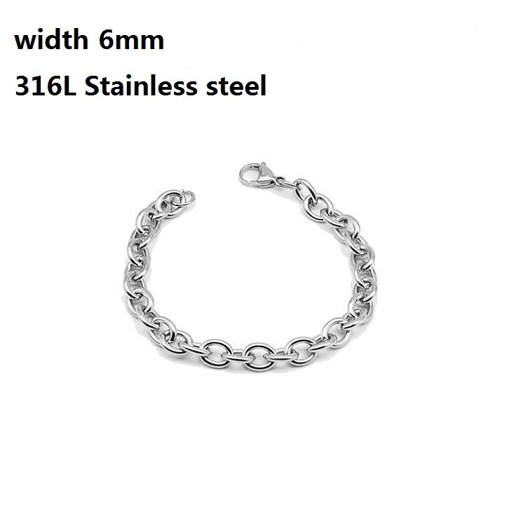 Kubánský řetízkový náramek z nerezové oceli 316L pro muže Ženy Figaro Vintage Metal Viking Kpop Pulseras Emo Roztomilý luxusní dárek na šperky