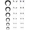 2 szt. Akrylowe C Kształt Róg Bawołu Kolczyk do Ucha Septum Piercing Czarny Rozpierak do Ucha Body Jewelry 1.6mm-16mm