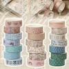 10-20 Rolls of Boho Style Paper Tape Stickers – Notebook Decoration, Craft Album, and Scrapbook Supplies