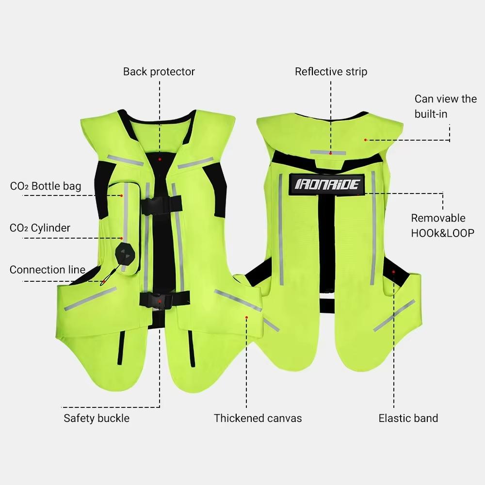 Motorcycle Jacket Motorcycle Air Bag Vest Motorbike Air-bag Vest Motocross Racing Riding Airbag System Airbag CE Protector S-3XL