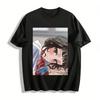 Anime Lazy Style Girl Print T-Shirt Campus Style Loose Top Casual Daily Wear For Teens Pure Cotton T-shirt